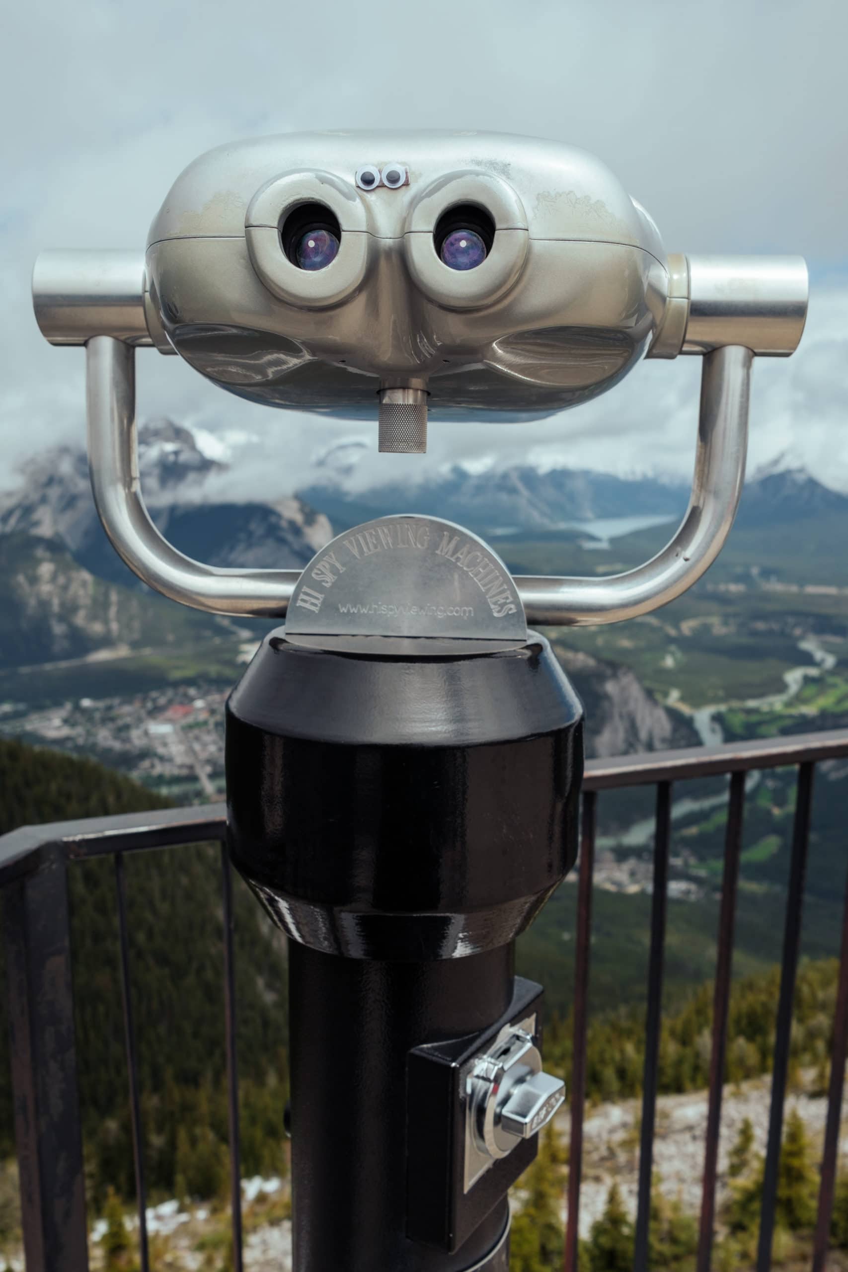 A viewing station on Sulphur Mountain.