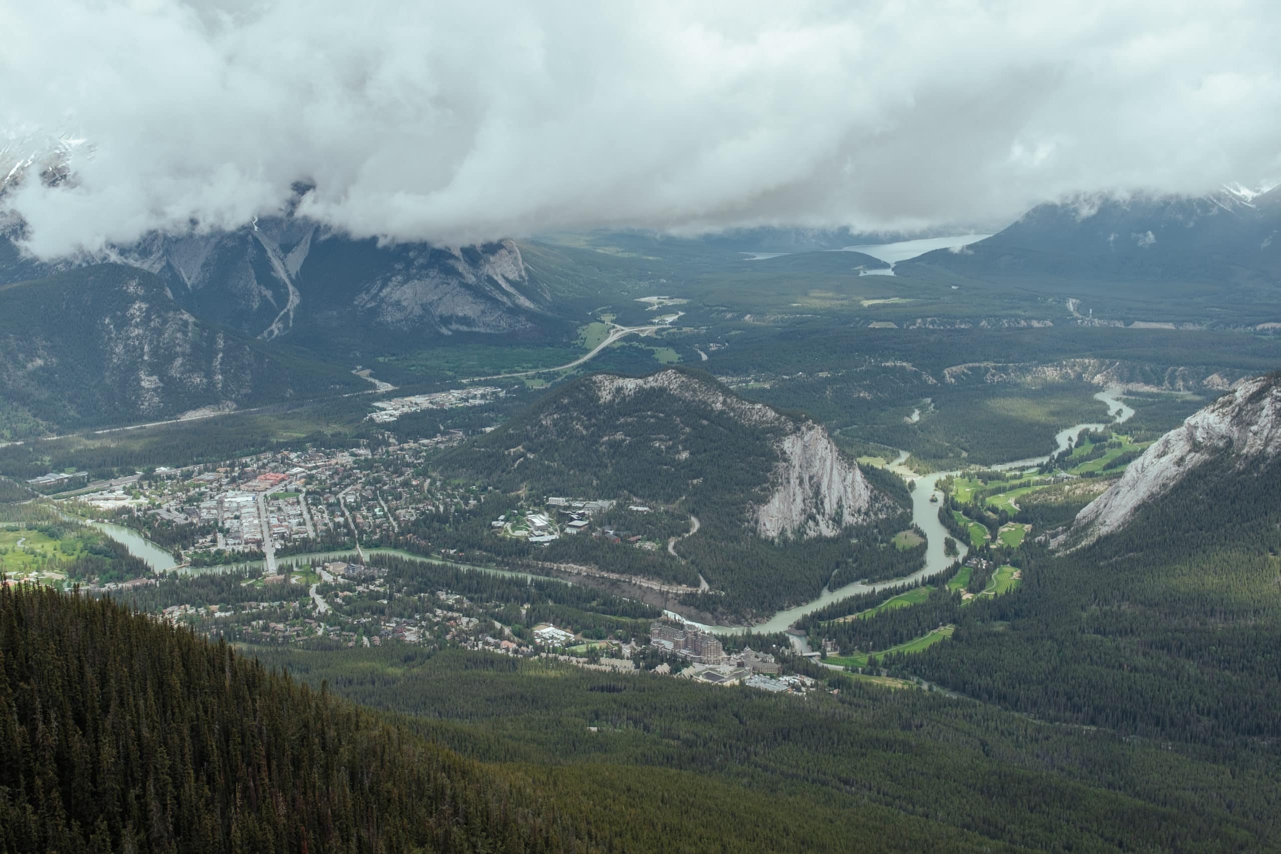 The view from Sulphur Mountain.