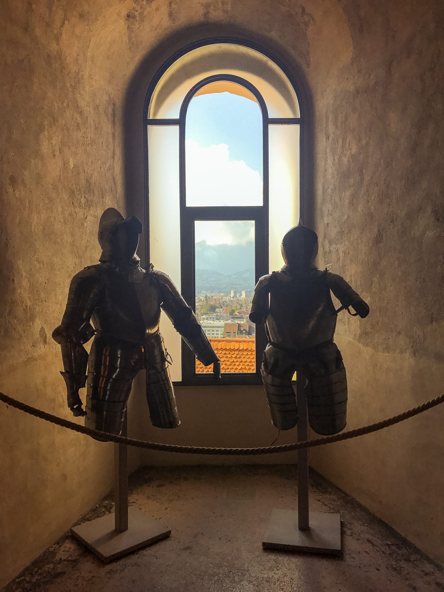 Some armor displayed in Thun Castle.