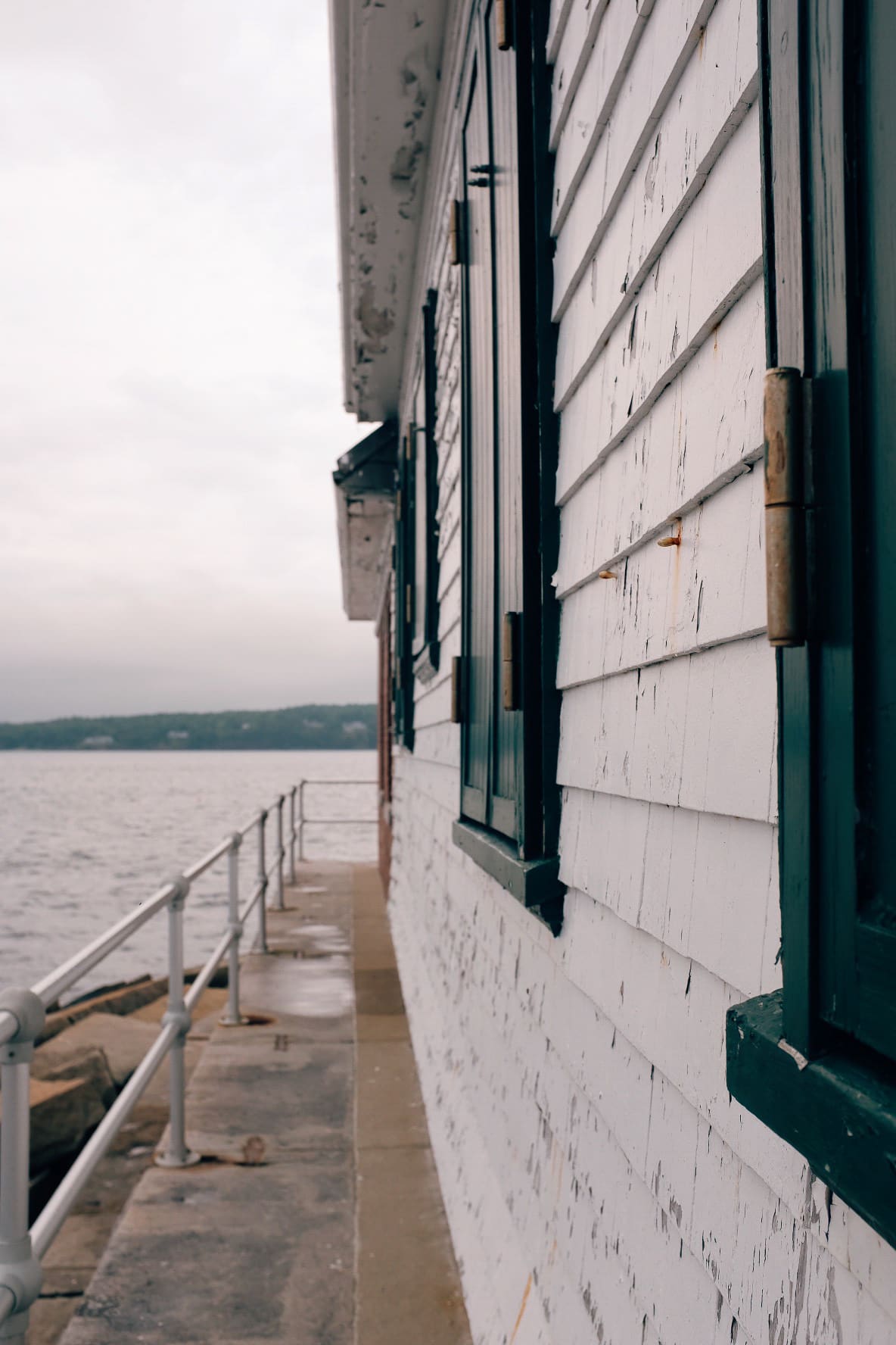 The Rockland Breakwater Lighthouse.