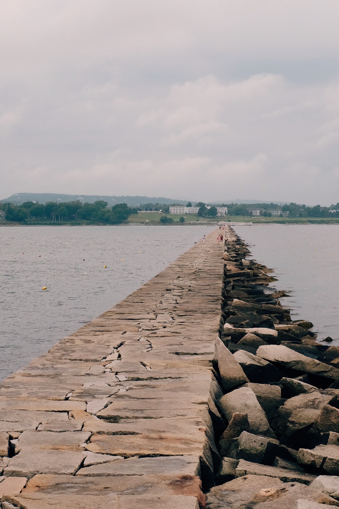 Looking down the Rockland Breakwater.