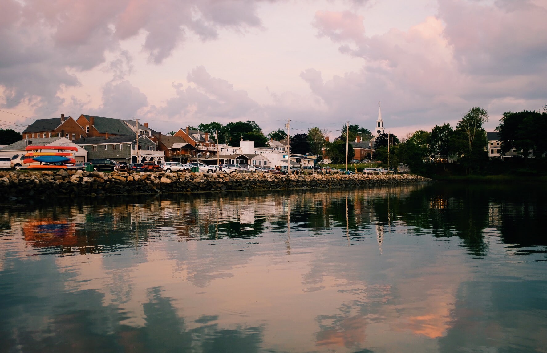 Sunset in Damariscotta.