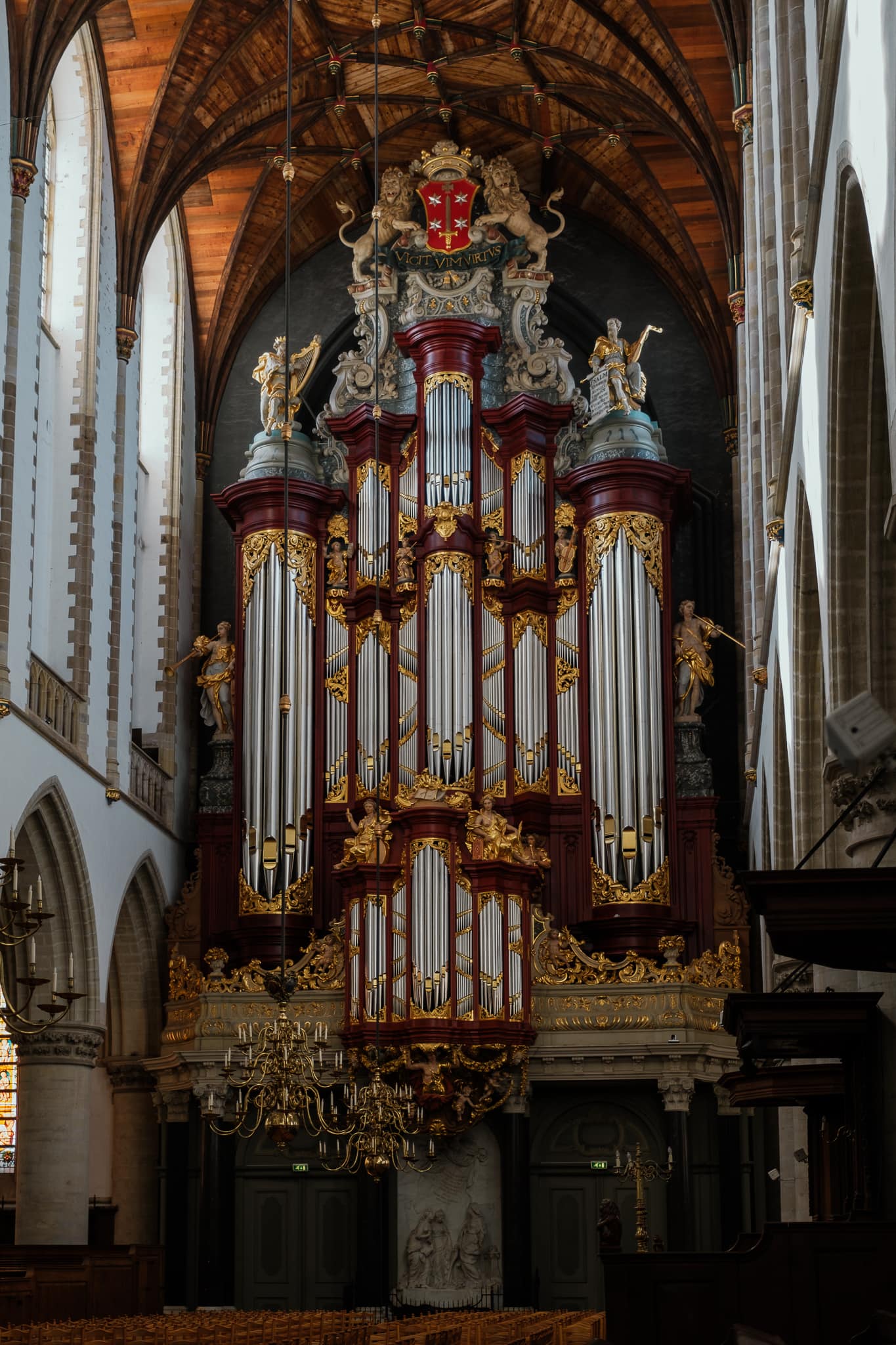 The organ in St. Bavo's Church.