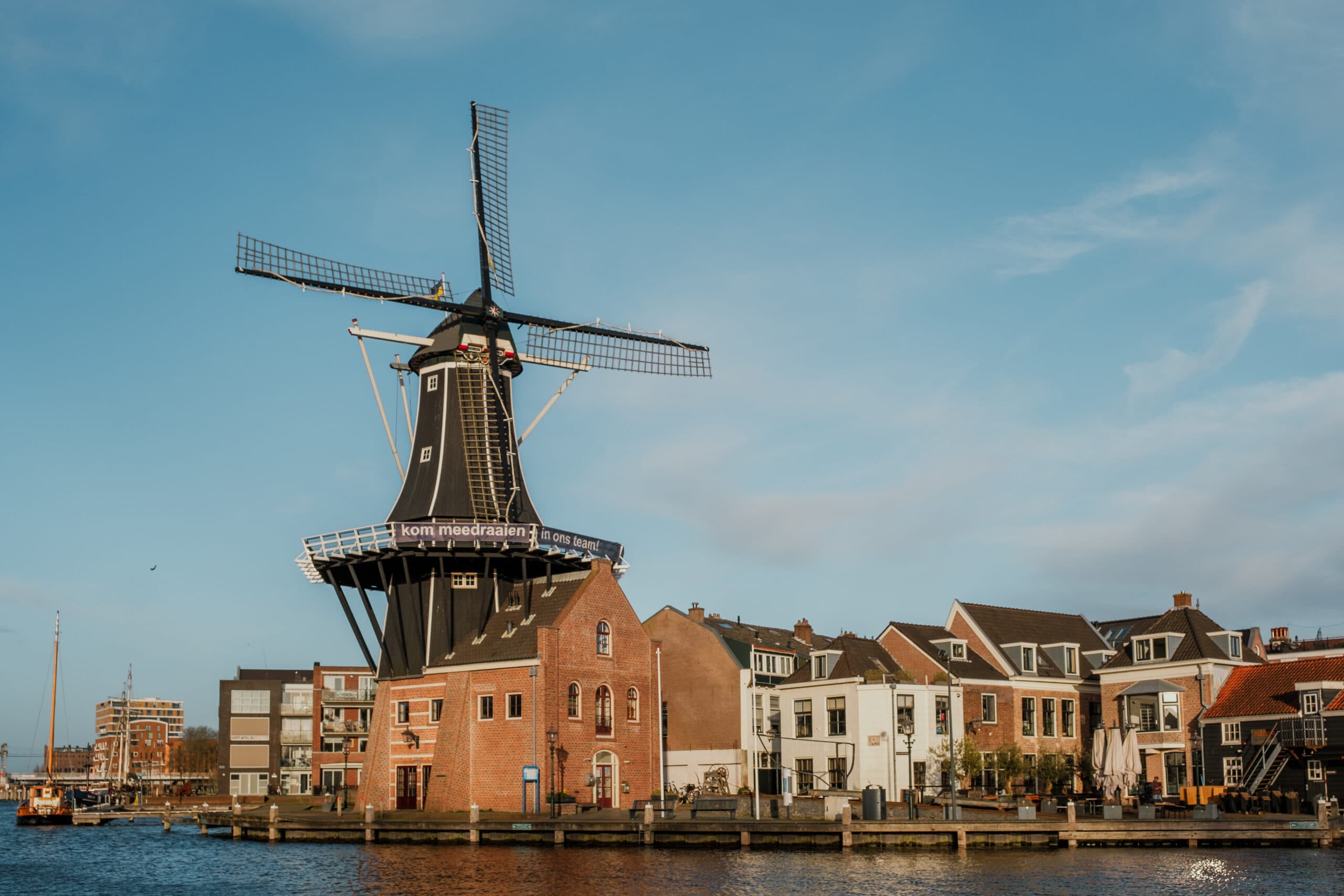 Windmill in Haarlem, Netherlands.