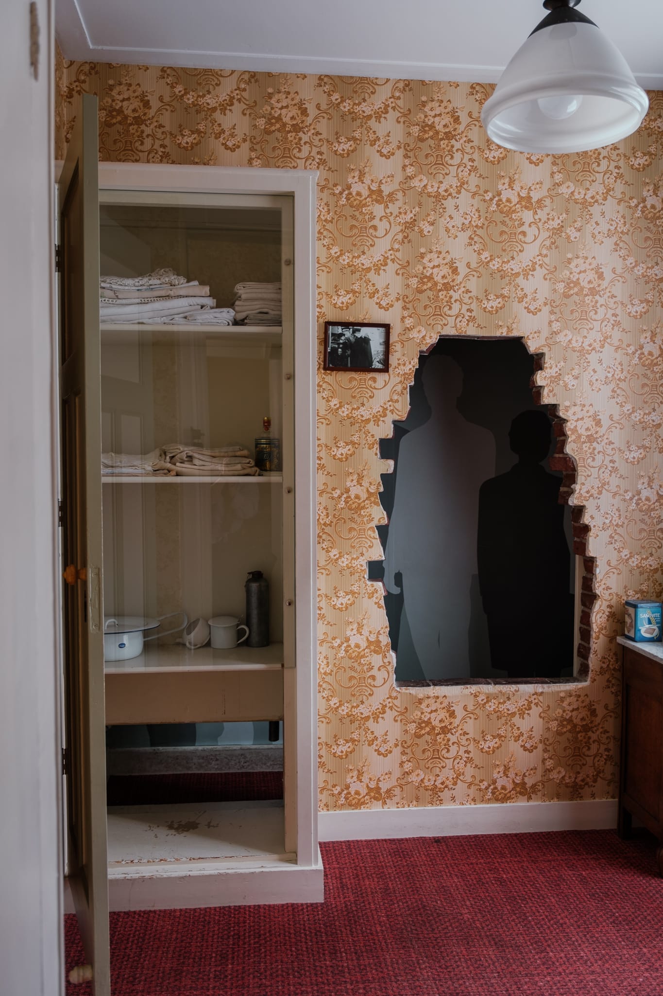 The hiding place inside the Corrie ten Boom House.