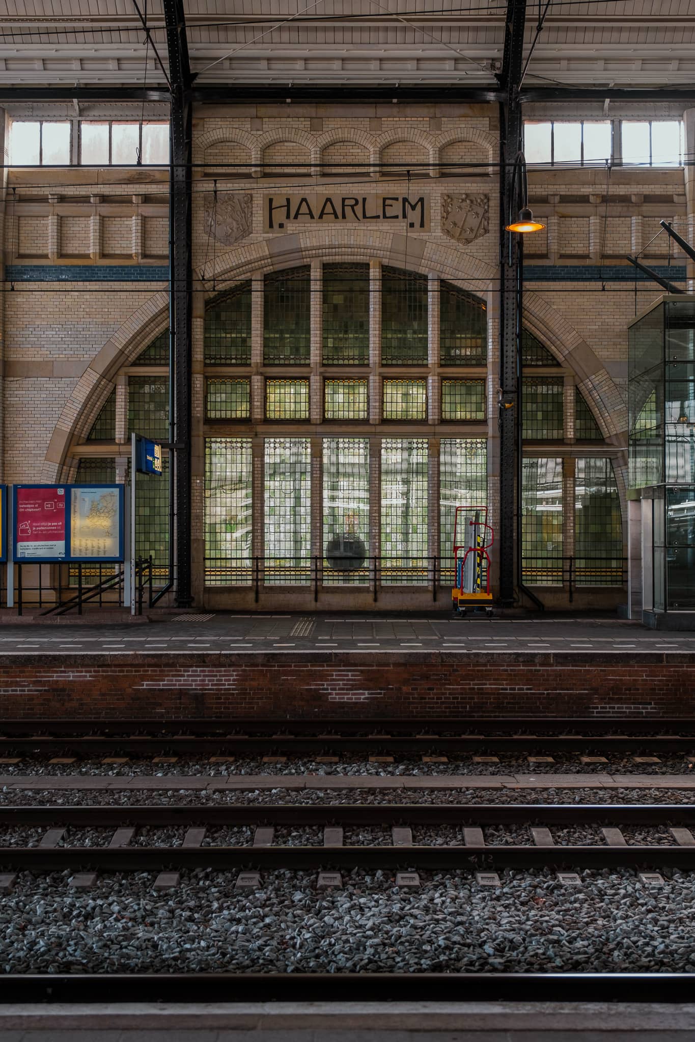 Tracks at Haarlem's train station.