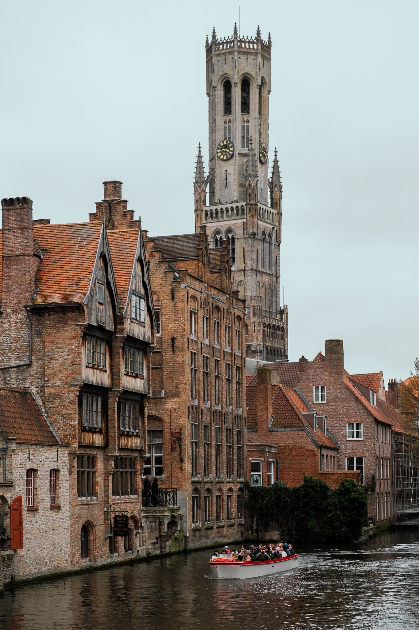 A canal cruise in Bruges.