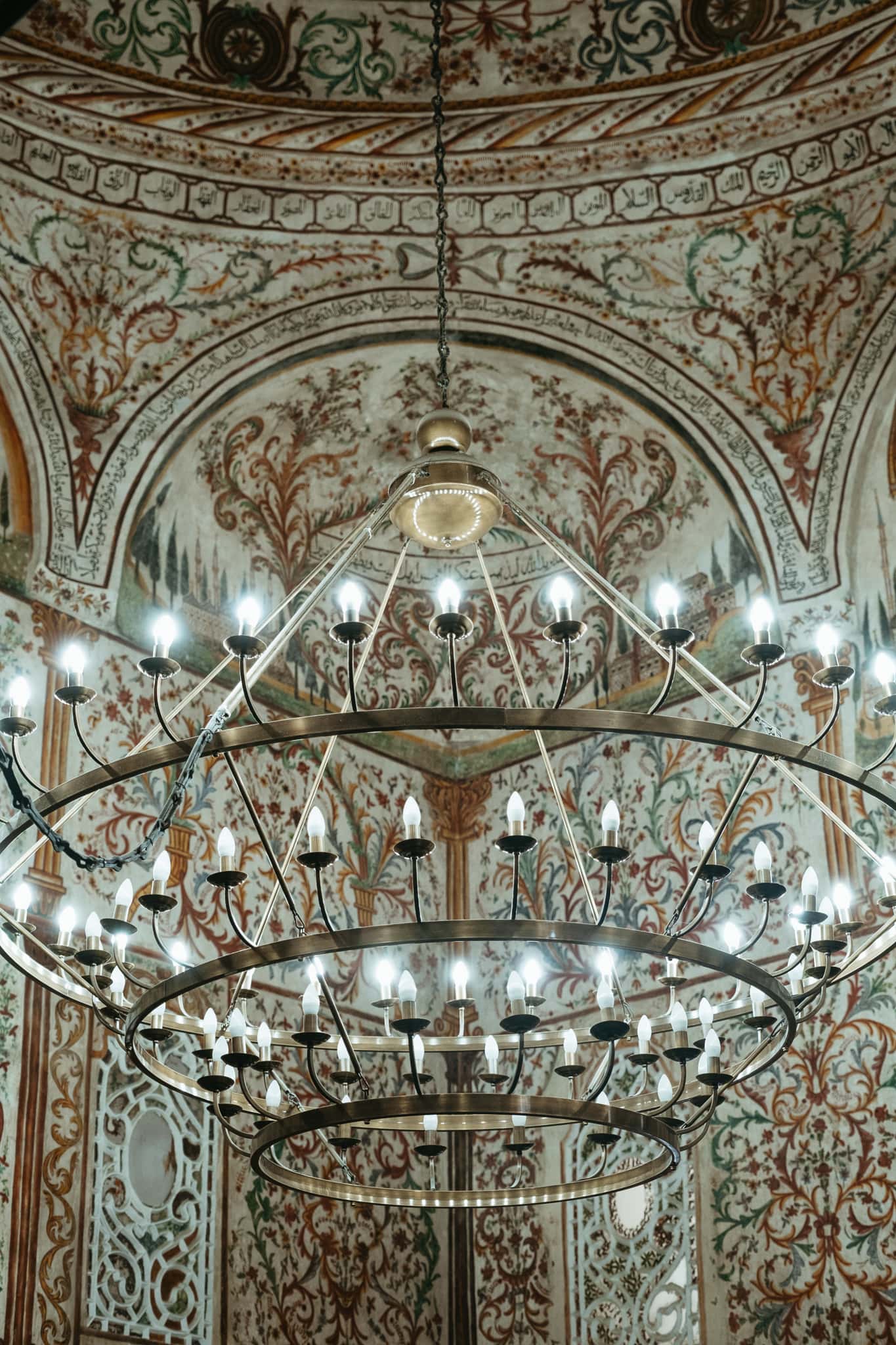 The interior of an Albanian mosque.