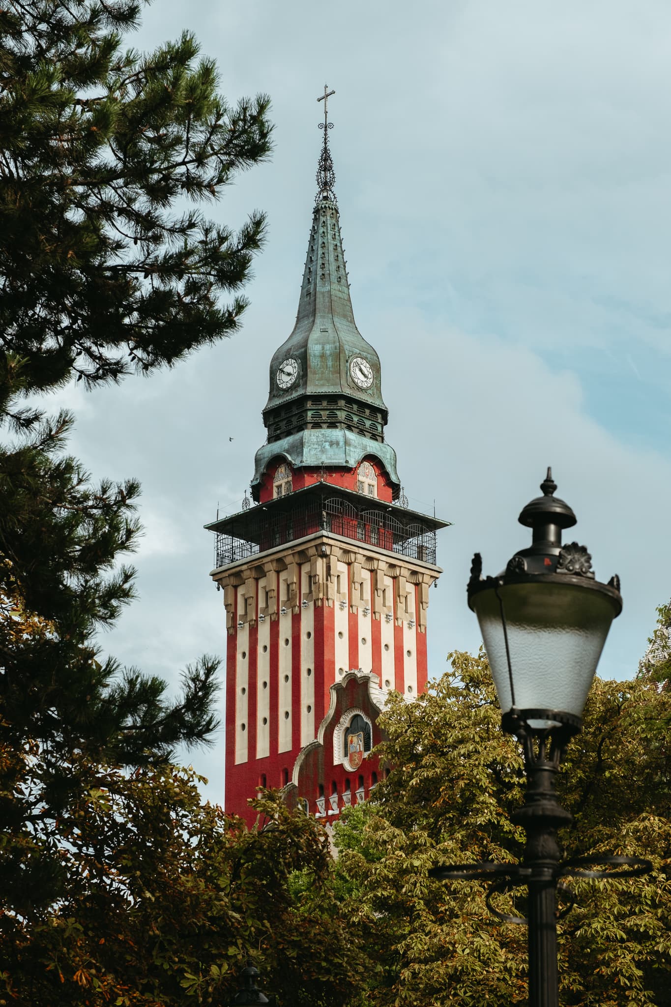 The city hall tower in Subotica, Serbia.