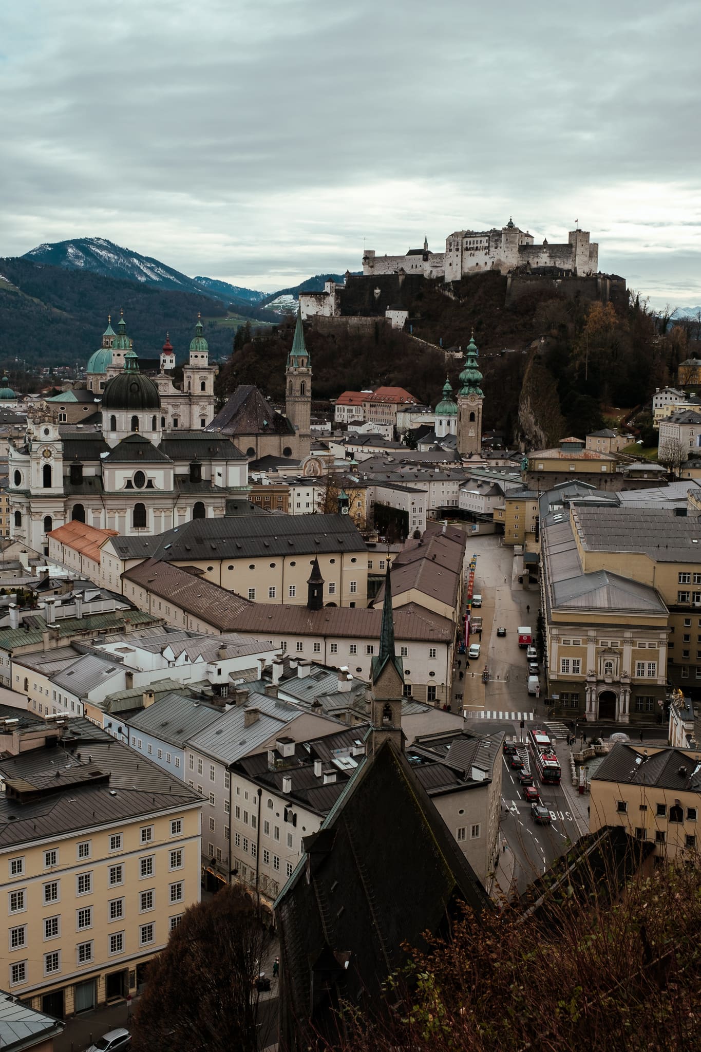 The view of Salzburg from the art museum.