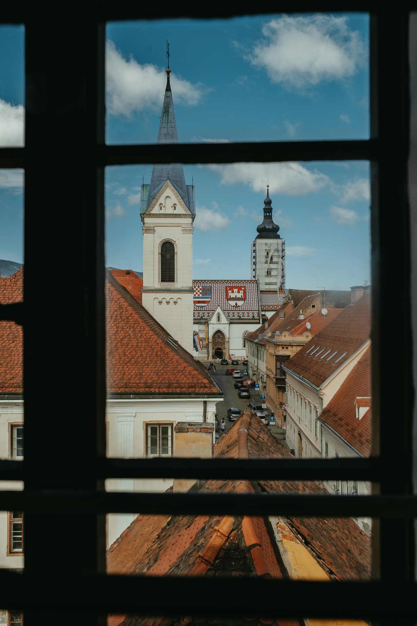 Church towers in Zagreb.