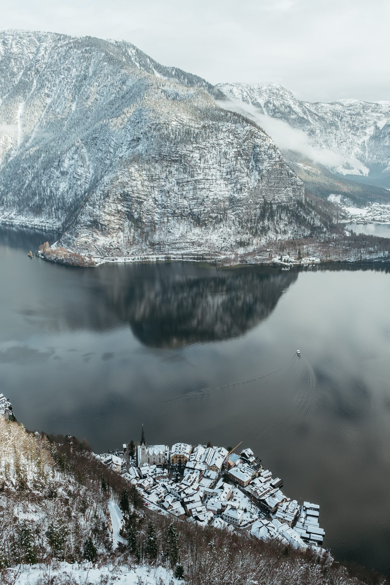 A view of Hallstatt from above.