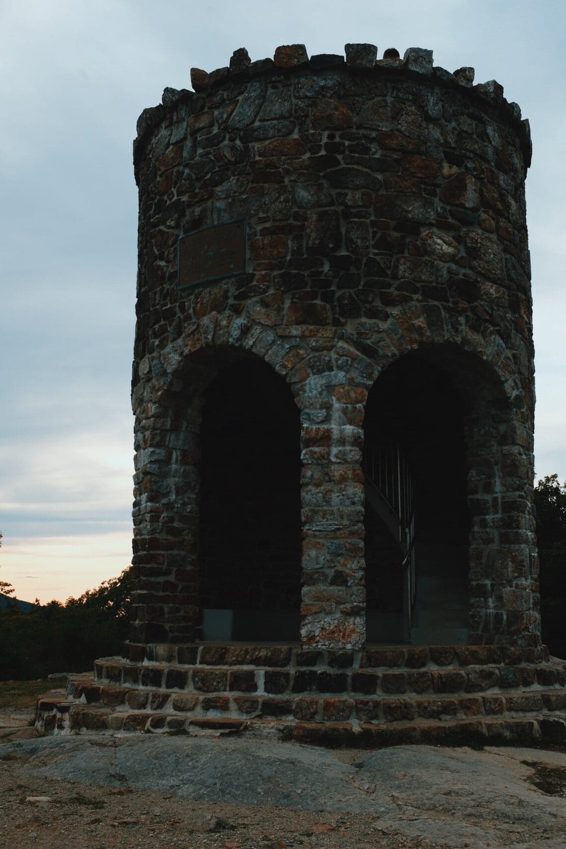 The Mount Battie Memorial Tower.
