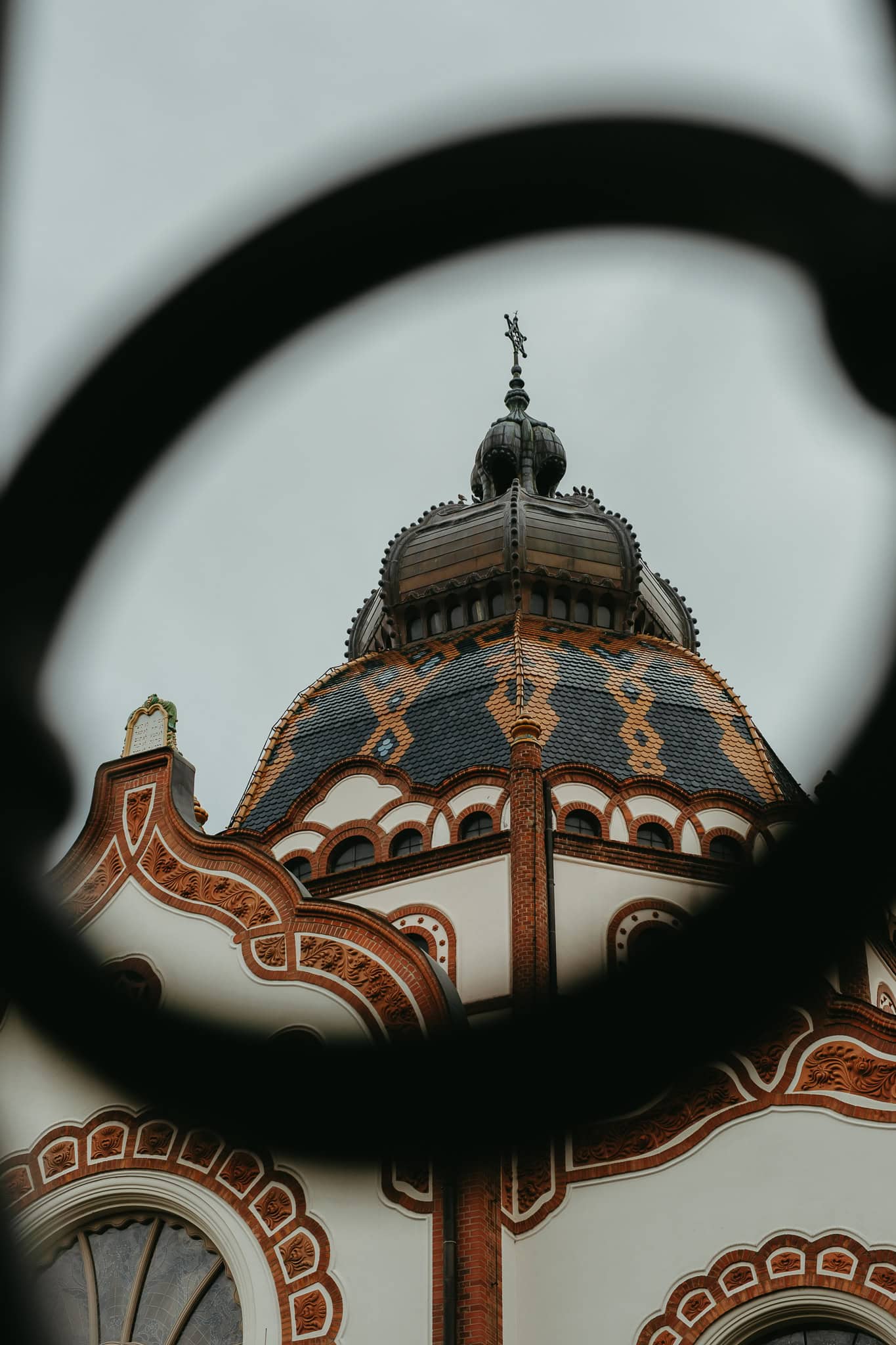 A Star of David on the top of Subotica Synagogue.